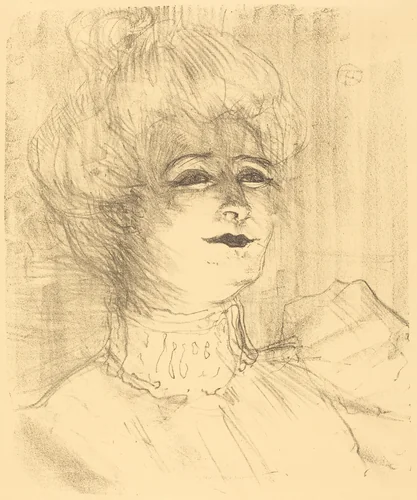Jeanne Hading by Henri de Toulouse-Lautrec, print, 1896