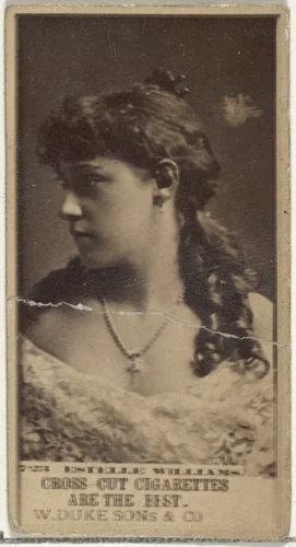 Card Number 723, Estelle Williams, from the Actors and Actresses series (N145-3) issued by Duke Sons & Co. to promote Cross Cut Cigarettes by W. Duke, Sons & Co., photograph, 1880-1889