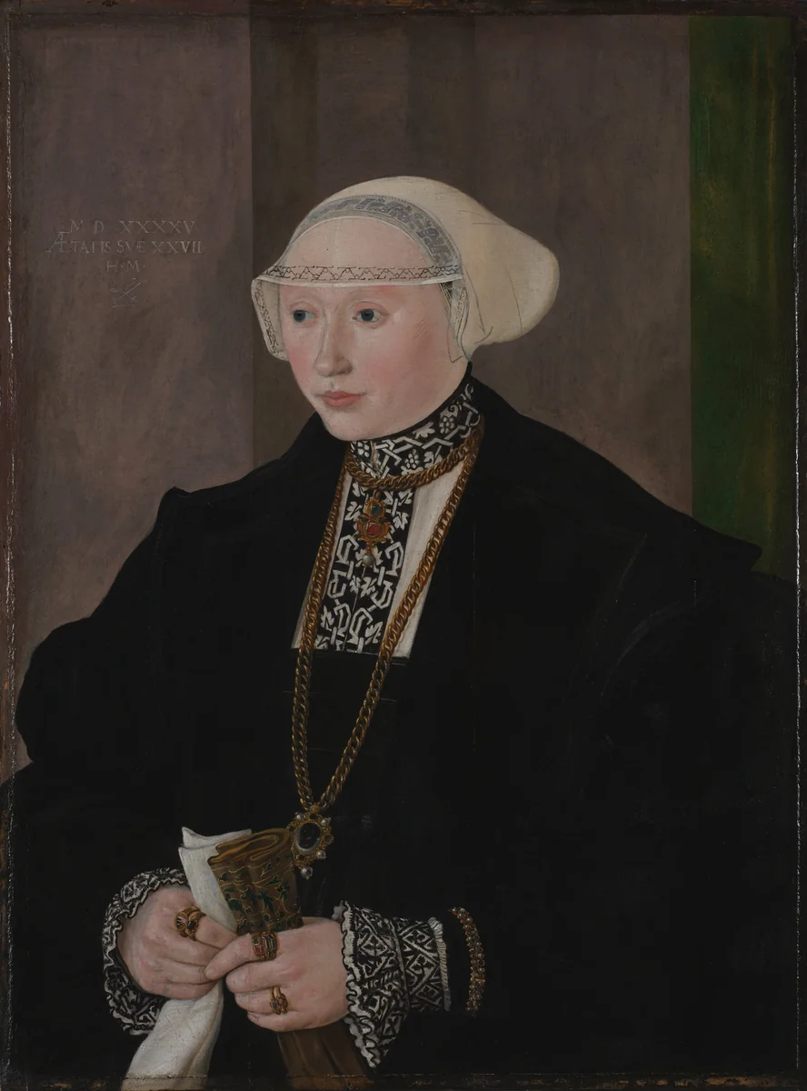Portrait of Maria Kitscher, Frau von Freyberg by Hans Mielich, painting, 1545