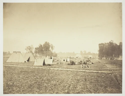 Tents and Military Gear, Camp de Châlons by Gustave Le Gray, photograph, 1857