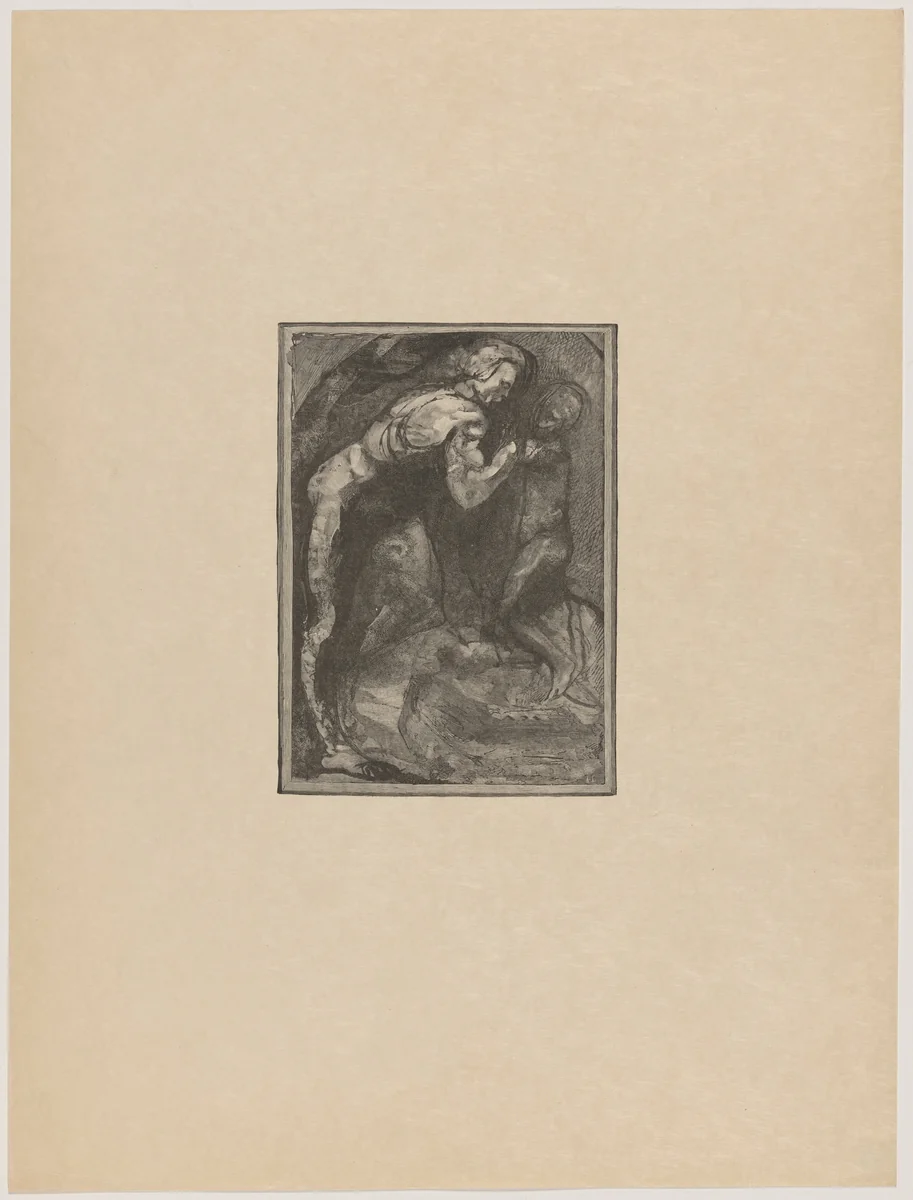 Michel Ange modelant l'esclave (Michelangelo Sculpting "The Slave") by Auguste Rodin, portfolio, 1894