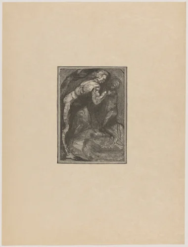 Michel Ange modelant l'esclave (Michelangelo Sculpting "The Slave") by Auguste Rodin, portfolio, 1894