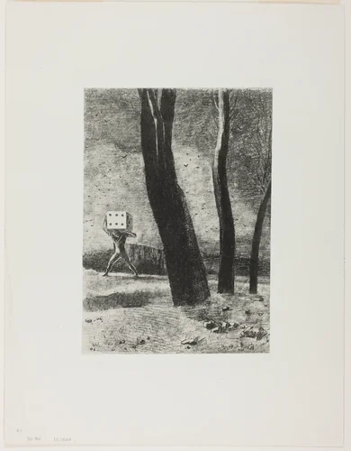 The Gambler, plate five from In Dreams by Odilon Redon, print, 1879