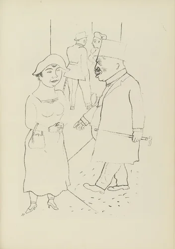 Ausgang (plate, folio 98) from Ecce Homo by George Grosz, illustrated book, 1922