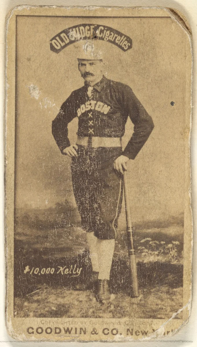 "$10,000" Kelly, Boston, from the Old Judge series (N172) for Old Judge Cigarettes by Goodwin & Company, photograph, 1887-1890