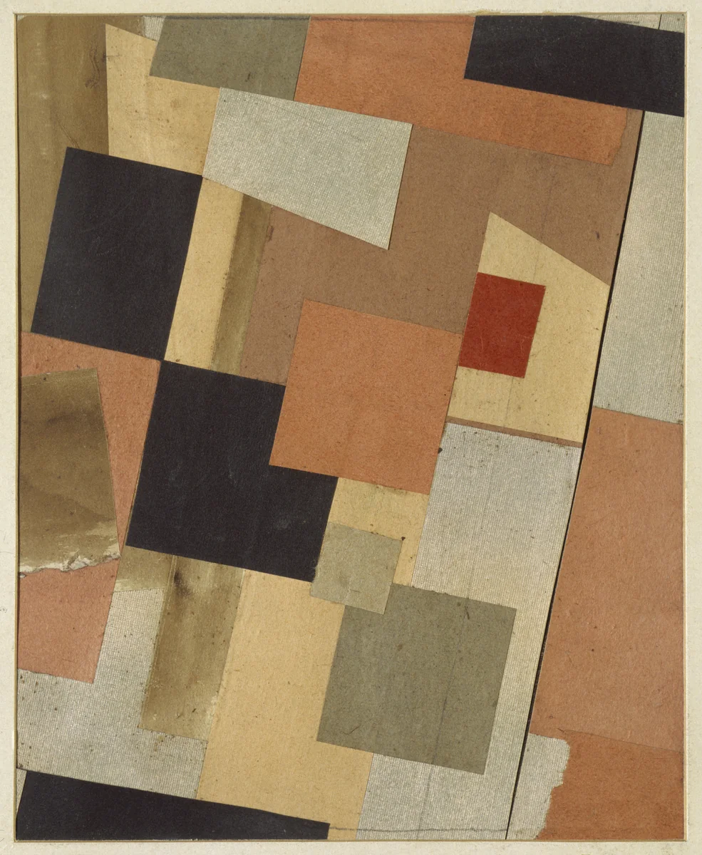 Mz. 252. Colored Squares by Kurt Schwitters, drawing, 1921