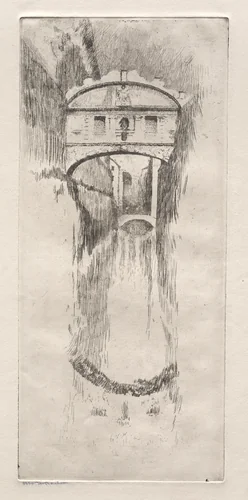 Etchings of Venice: Bridge of Sighs by Otto H. Bacher, print, 1800-1899