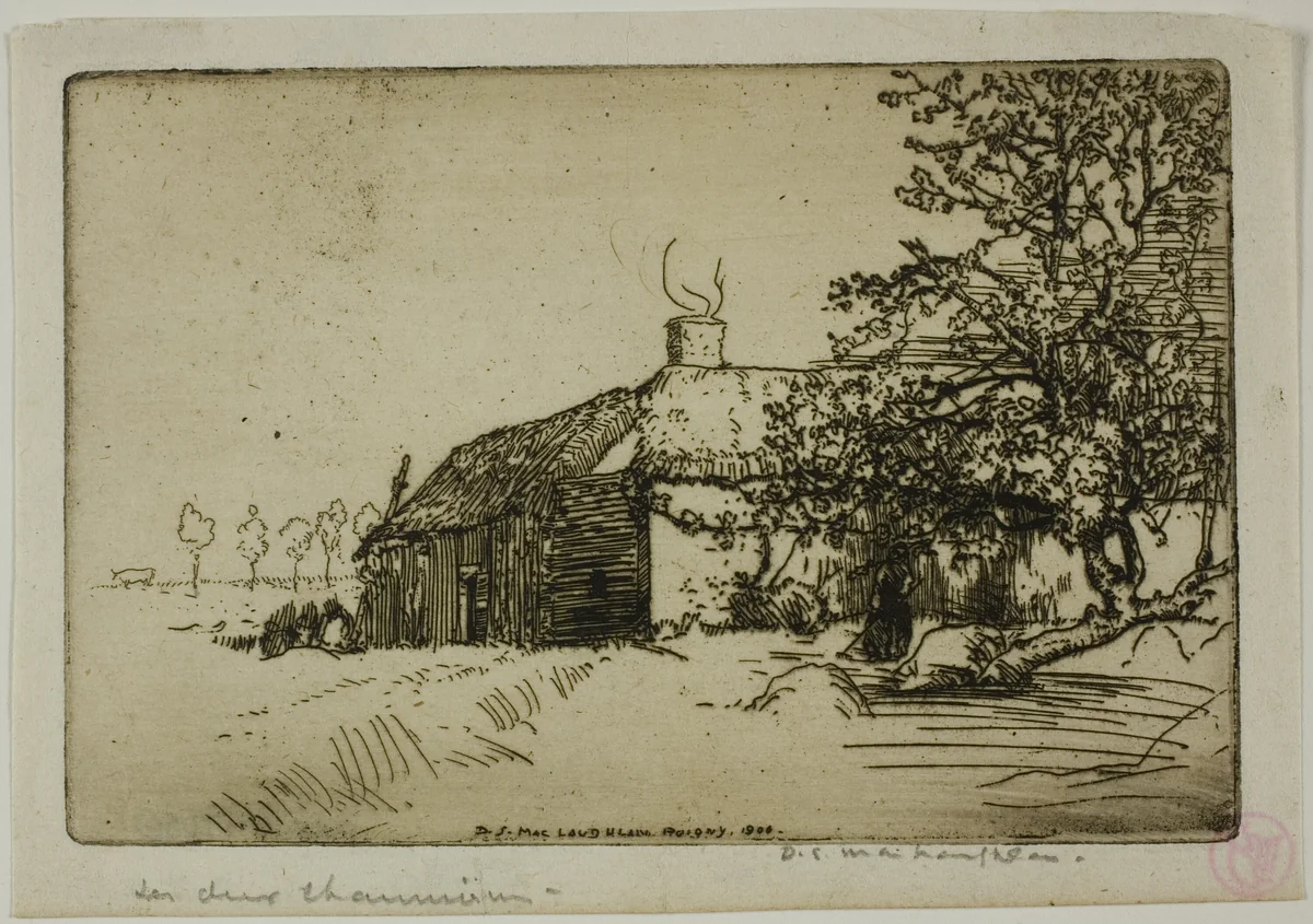 Les Deux Chaumières by Donald Shaw MacLaughlan, print, 1907