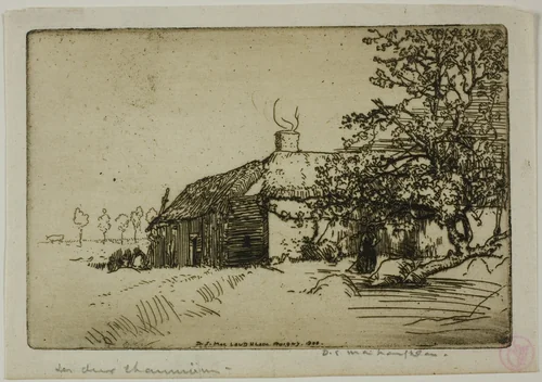 Les Deux Chaumières by Donald Shaw MacLaughlan, print, 1907