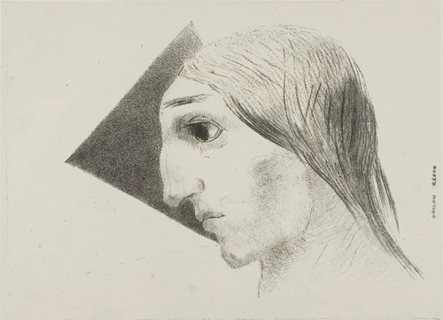 Madness, plate six from To Edgar Poe by Odilon Redon, print, 1882