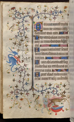 Hours of Charles the Noble, King of Navarre (1361-1425): fol. 99v, Text by Master of the Brussels Initials and Associates, book, 1400-1410