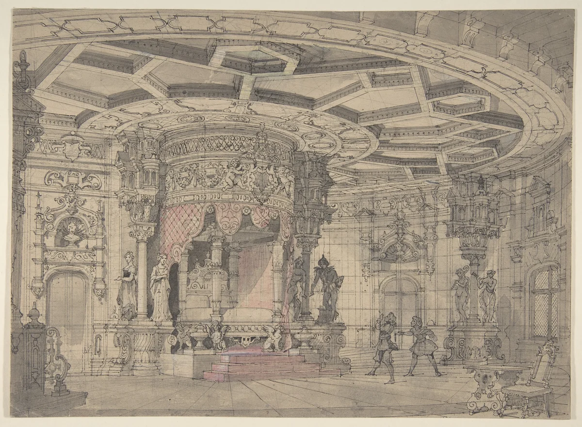 Design for a Stage Set by anonymous, drawing, 1800-1899