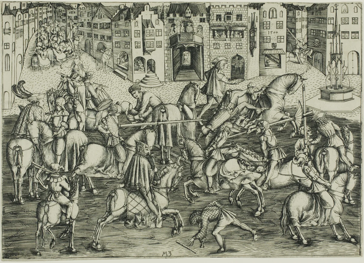 The Tournament by Master M.Z., print, 1500