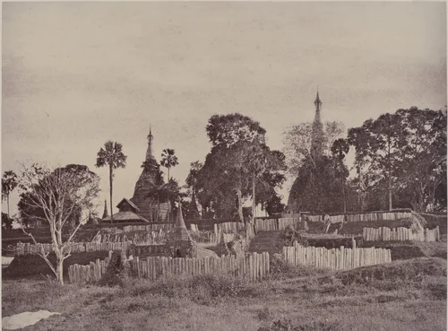 Rangoon: North Entrance to the Shwe Dagon Pagoda by Linnaeus Tripe, photograph, 1855
