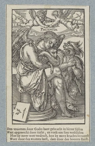 Geduld (Patientia) by Unknown, print, 1591-1645