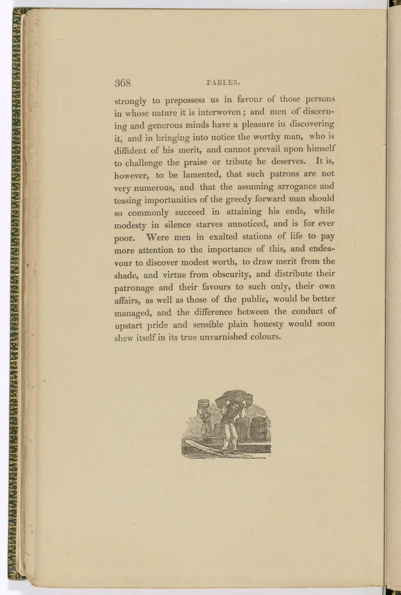 Tailpiece (page 368) from The Fables of Aesop by Thomas Bewick, illustrated book, 1818
