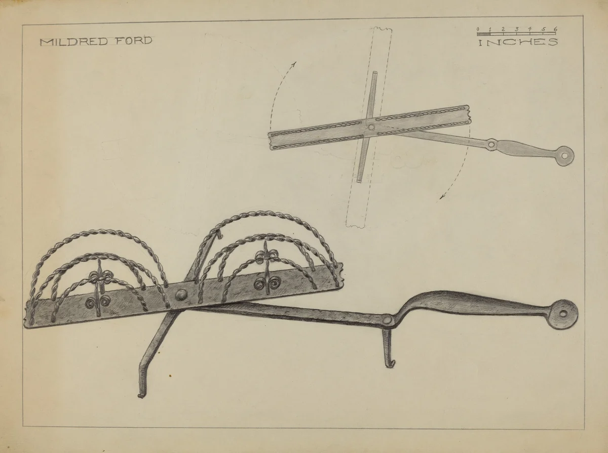 Toast Rack by Mildred Ford, index of american design, 1936