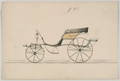 Phaeton #901 by Brewster & Co., drawing, 1865-1875