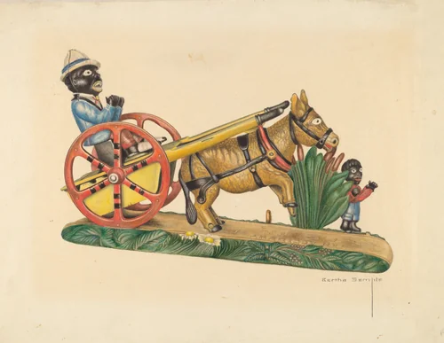 Cast Iron Toy Bank by Bertha Semple, index of american design, 1939