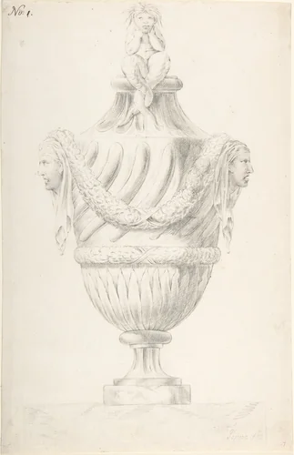 Design for an Urn by anonymous, drawing, 1765-1795