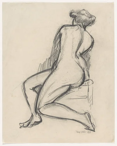 Untitled (Nude) by Max Weber, drawing, 1908
