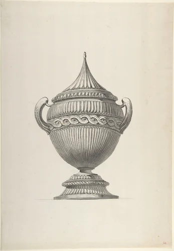 Design for an Urn with a Pointed Lid by anonymous, drawing, 1765-1795