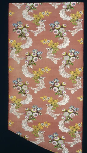 Panel by France, Lyon, textile, 1750-1775