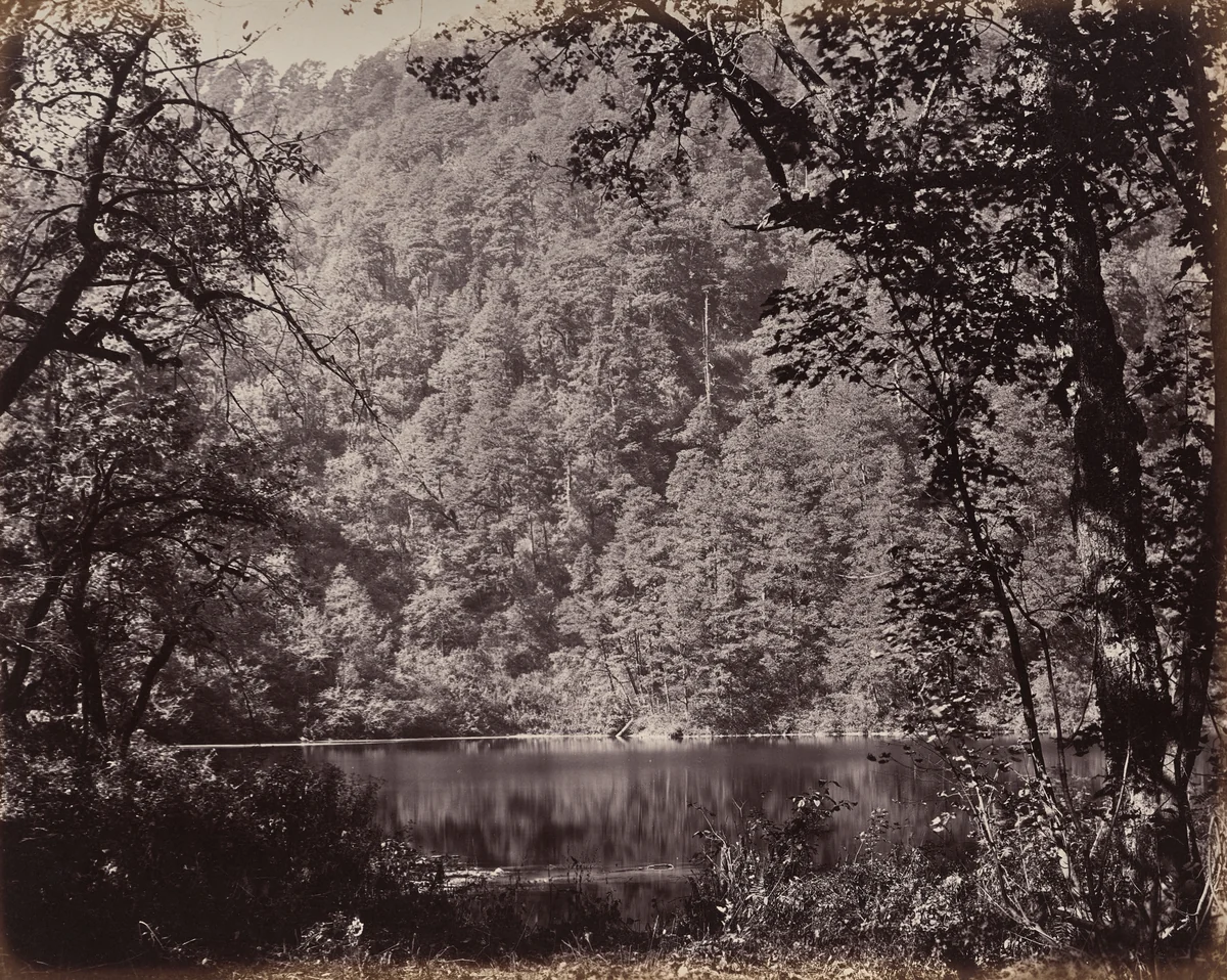 The Upper Himmalayahs. The Dodee Tal in Lake by Samuel Bourne, photograph, 1863-1870