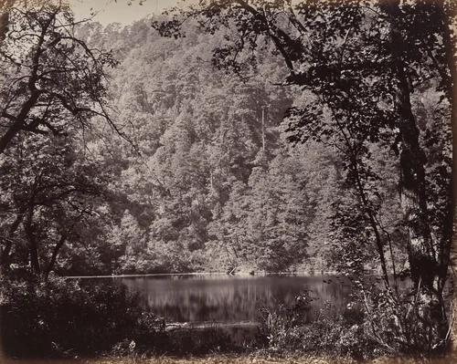 The Upper Himmalayahs. The Dodee Tal in Lake by Samuel Bourne, photograph, 1863-1870
