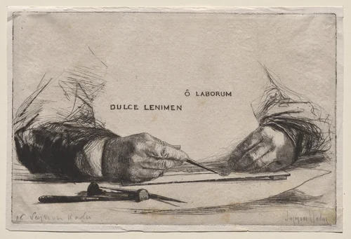 Hands Etching by Francis Seymour-Haden, print, 1865