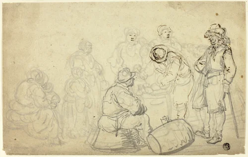 Peasant Scene by Willem van de Velde
Simon de Vlieger, drawing, 1588-1623