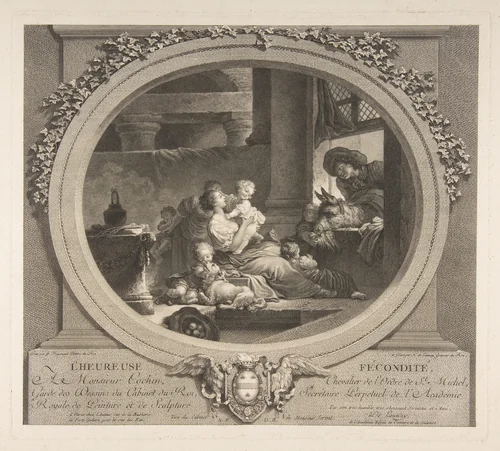 L'Heureuse Fecondite by Jean Honoré Fragonard, print, 1745-1806
