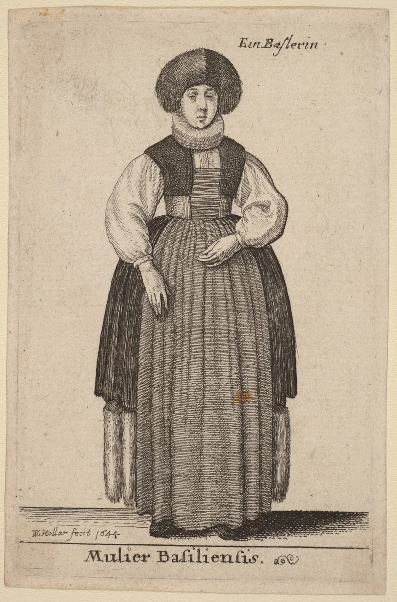 Mulier Basiliensis by Wenceslaus Hollar, print, 1644