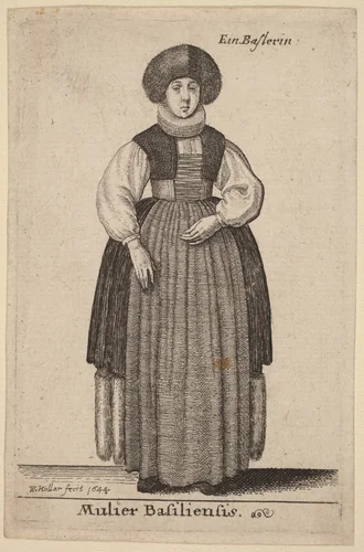 Mulier Basiliensis by Wenceslaus Hollar, print, 1644