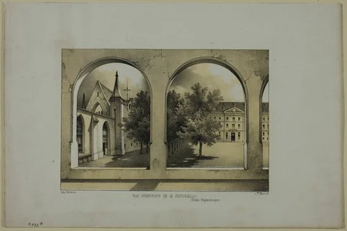 Interior View of the Recreation Ground by Charles-Nicolas Lemercier, print, 1817-1859