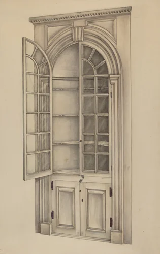 Corner Cupboard (Used for Storing China) by Francis Law Durand, index of american design, 1939
