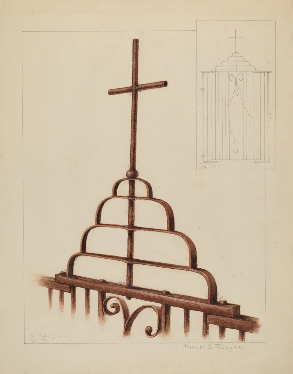 Cross by Manuel G. Runyan, index of american design, 1937