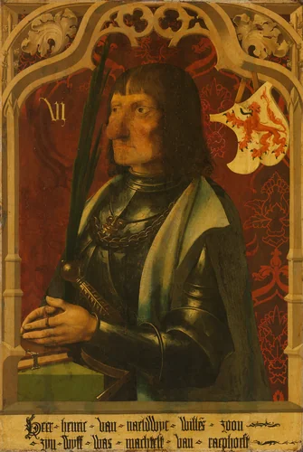 Portrait of Hendrik IV of Naaldwijk, Knight and Hereditary Marshall of Holland by Unknown, painting, 1500-1506