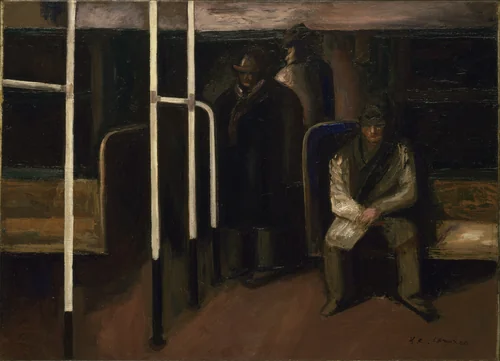 The Subway by José Clemente Orozco, painting, 1928