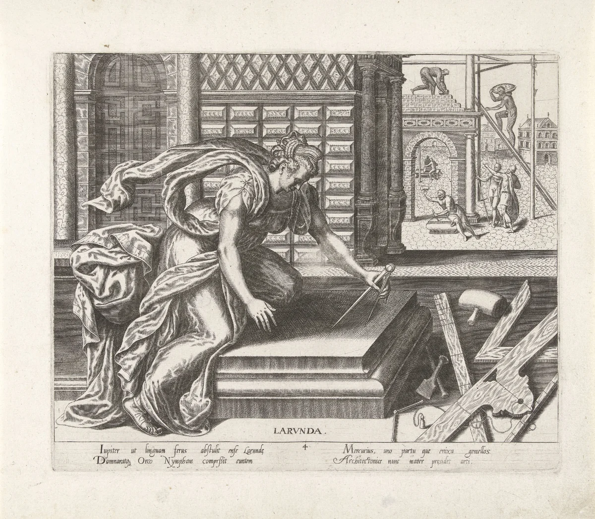 Bouwkunst by Philips Galle, print, 1574