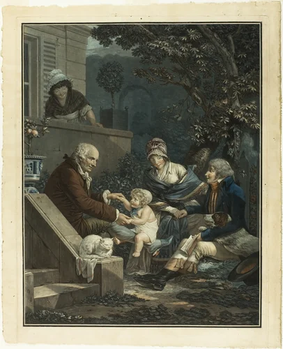 Paternal Pleasures by Philibert Louis Debucourt, print, 1775-1832