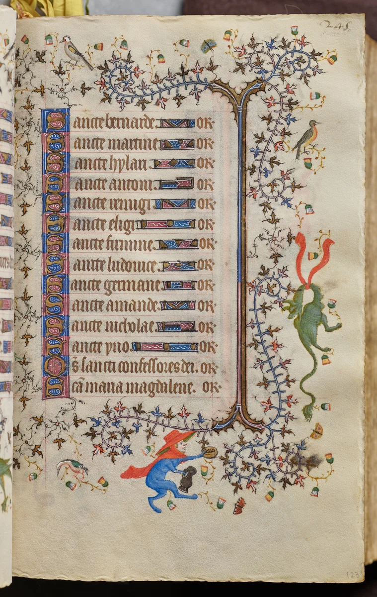 Hours of Charles the Noble, King of Navarre (1361-1425): fol. 123r, Text by Master of the Brussels Initials and Associates, book, 1400-1410