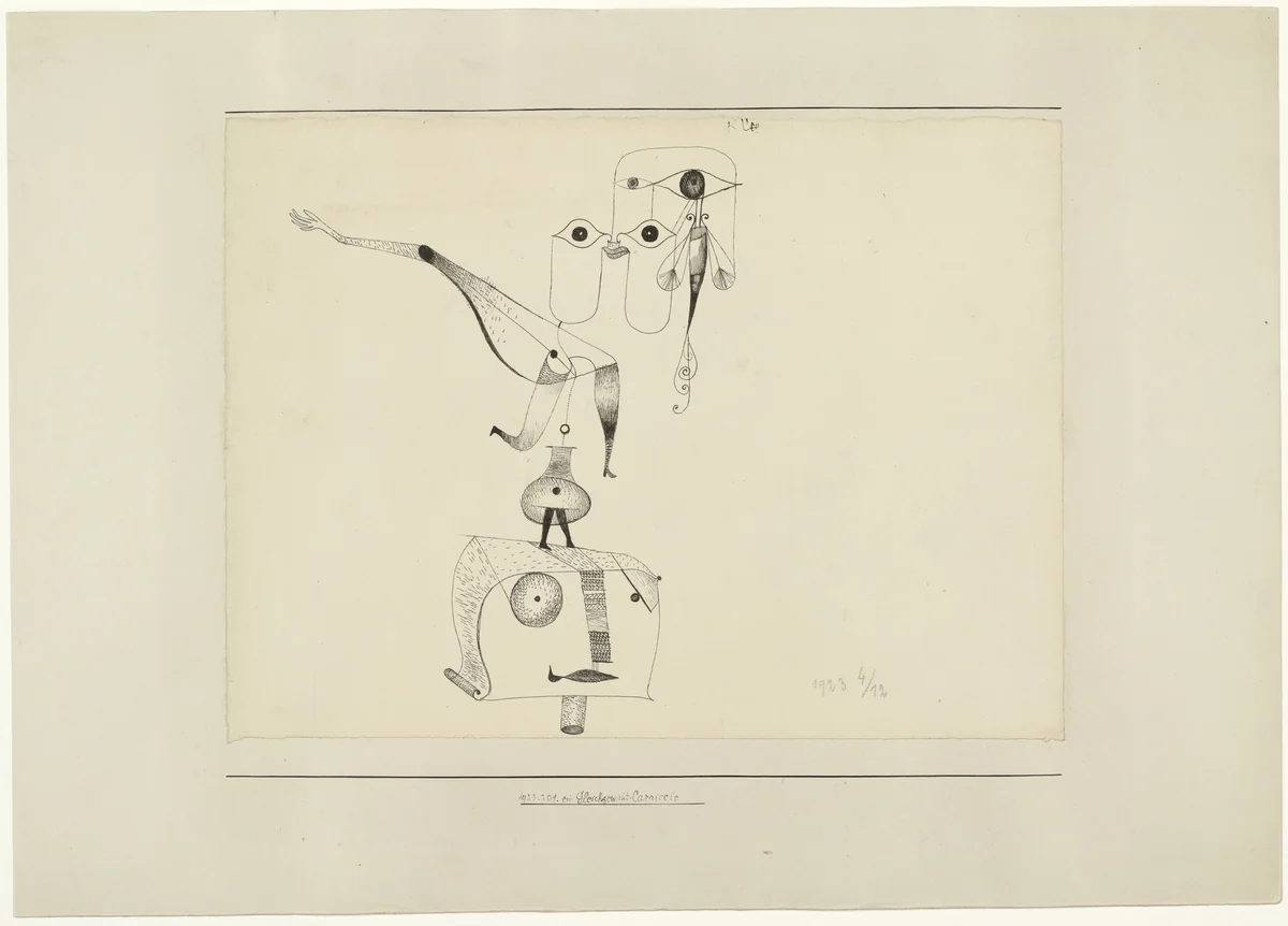 A Balance-Capriccio (Ein Gleichgewicht-Capriccio) by Paul Klee, drawing, 1923