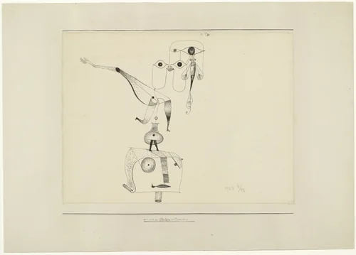 A Balance-Capriccio (Ein Gleichgewicht-Capriccio) by Paul Klee, drawing, 1923