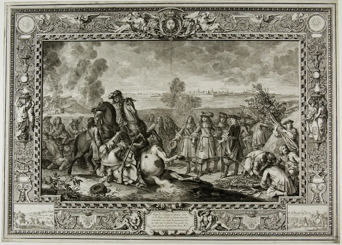 The Siege of Douai of 1667 by Sébastien Le Clerc, print, 1682