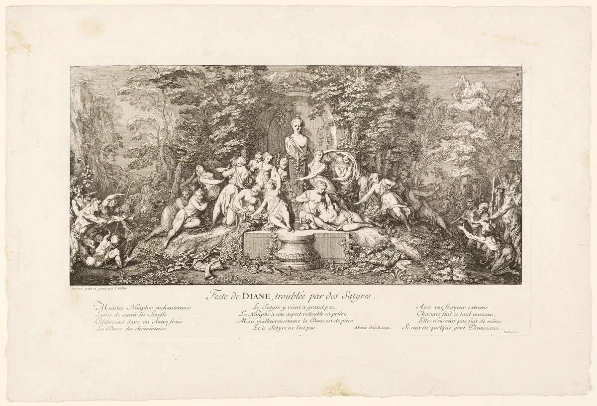 Feste de Diane by Claude Gillot, print, 1693-1722