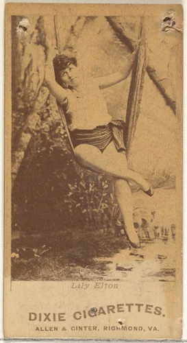 Lilly Elton, from the Actors and Actresses series (N45, Type 1) for Virginia Brights Cigarettes by Allen & Ginter, photograph, 1885-1891