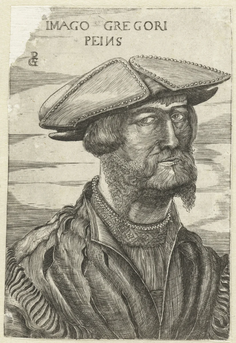 Portret van Georg Pencz by Unknown, print, 1510-1599