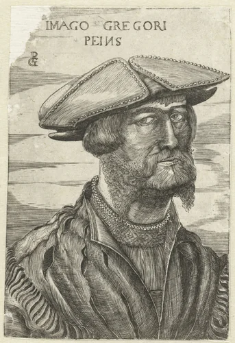 Portret van Georg Pencz by Unknown, print, 1510-1599