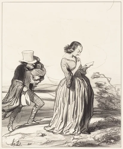 Saperlotte!... que je voudrais... que ma femme ait fini... by Honoré Daumier, print, 1844